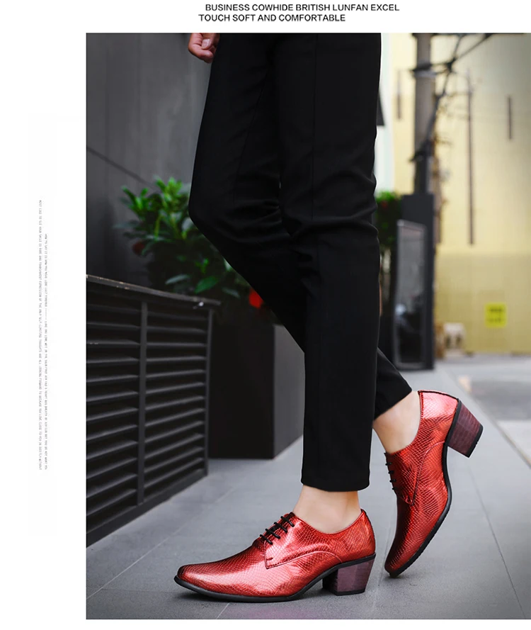 Yoylap/Новое поступление; модная мужская обувь; вечерние и свадебные Мужские модельные туфли; красные официальные мужские туфли-оксфорды
