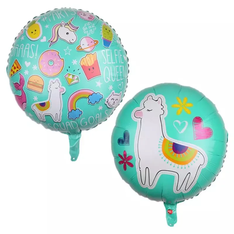 Круглый Единорог Альпака шары мультфильм игрушечные лошадки для детей на день рождения праздничные украшения: воздушные шары