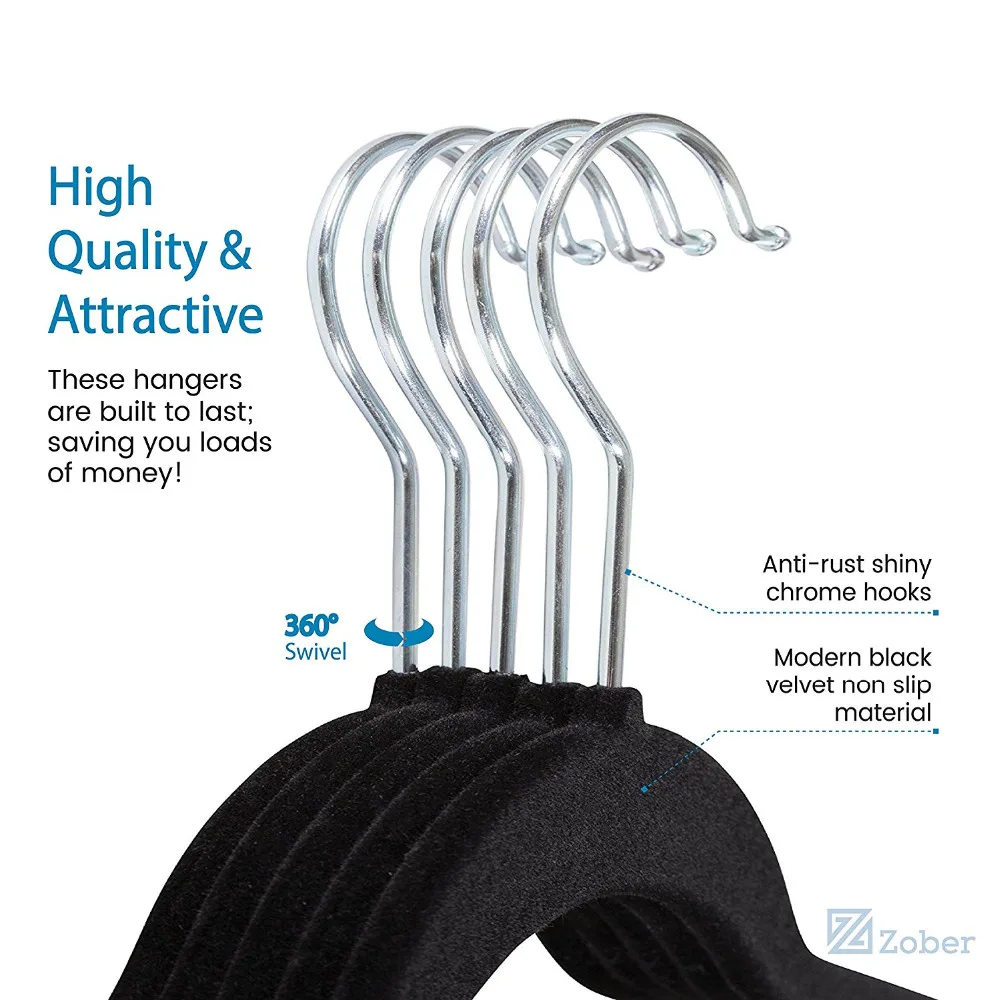 Premium Quality Velvet Hanger Ultra Thin No Slip Velvet Suit Hangers Swivel Hooks Stronger Than Standard Velvet Hangers