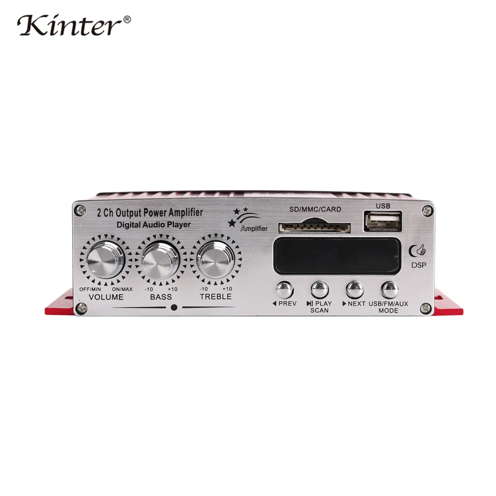 Kinter MA-120 Hi-Fi цифровой выходной усилитель мощности Поддержка USB SD AUX вход и fm-радио воспроизведение стерео звук Входное напряжение DC12V