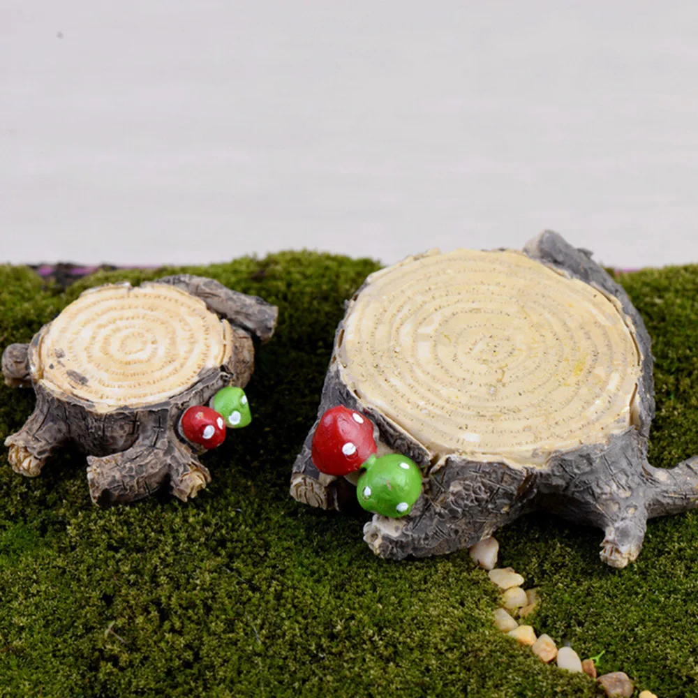 

Artificial Mushroom Tree Stump Miniature Fairy Garden Home Houses Decoration Mini Craft Micro Landscaping Decor DIY Accessories