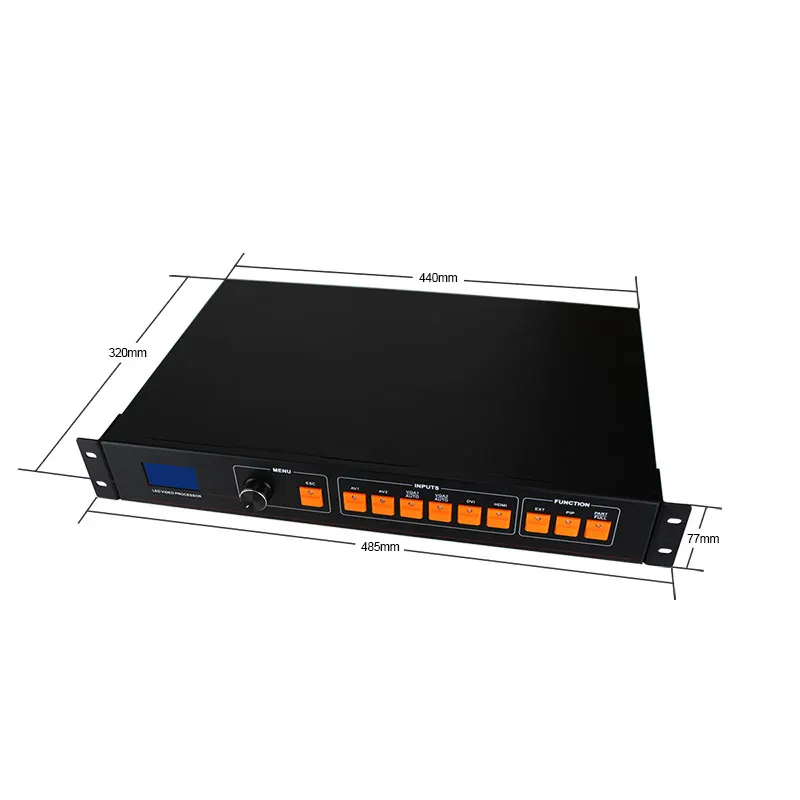 Video processor with 2pcs linsn ts802d sending