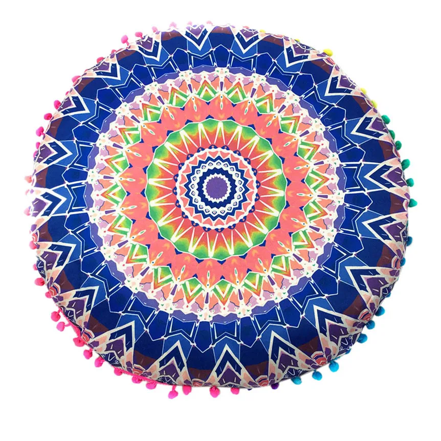 Ouneed Indian Mandala Floor Pillows Round Bohemian Cushion Cushions