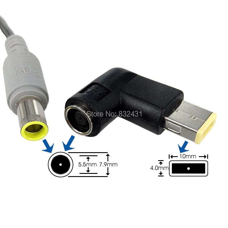 7,9 5,5 мм для прямоугольного 11*5,0 мм Прямоугольник Мощность конвертер адаптер постоянного тока Разъем для Lenovo ThinkPad Йога 11 13 G400 G500 G505 G510