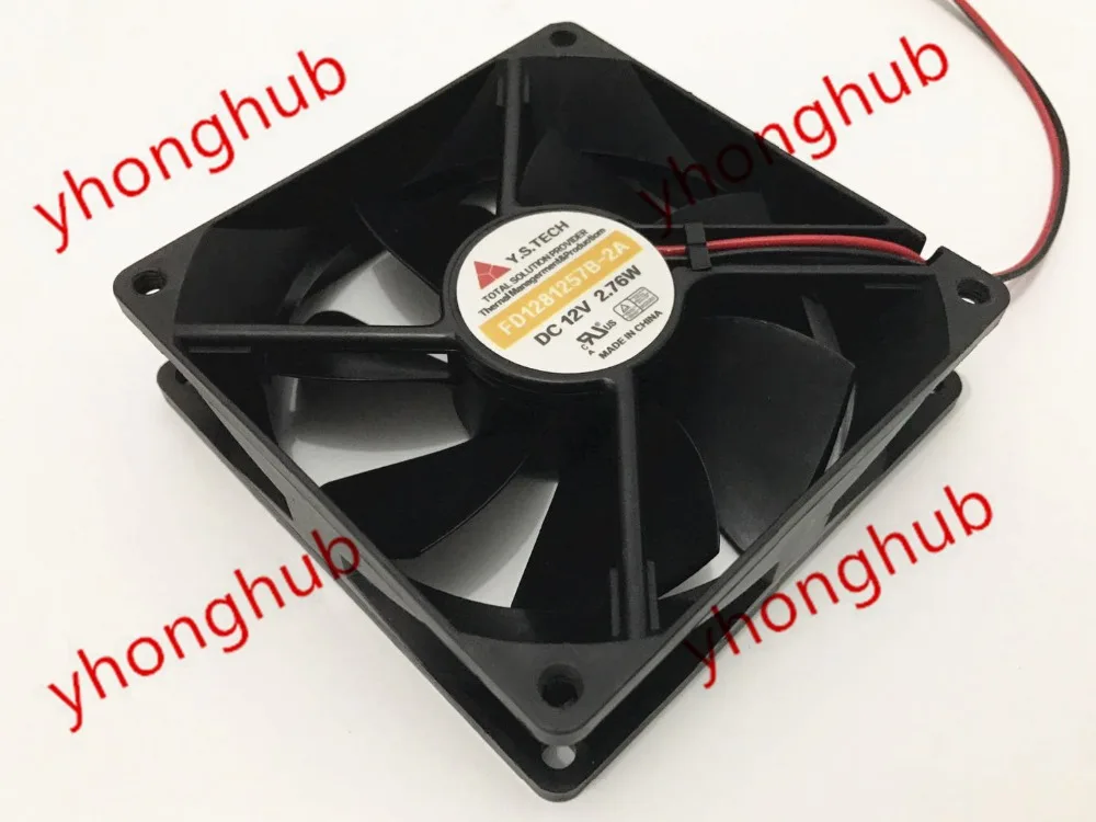 Y.S TECH FD1281257B 2A AC/DC 12V 2 76 W Размеры: 90x90x25 мм провод Сервер вентилятор