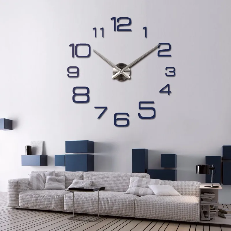 Новые Diy настенные часы Акриловые diy часы кварцевые часы Reloj De Pared Гостиная Современные 3d зеркальные наклейки Horloge Home Klok