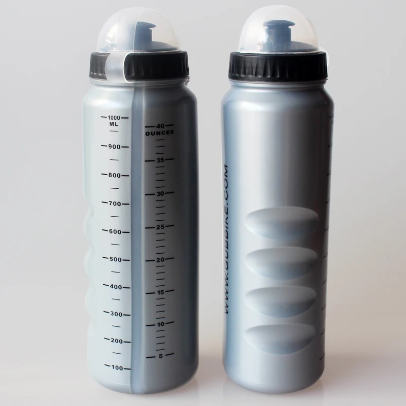 New Gray Cycling Bike Bicycle Sports 1000ml Plastic Water Bottle With