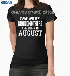 Футболки брендовая одежда забавная футболка Лучший бабушки родились в августе Tee