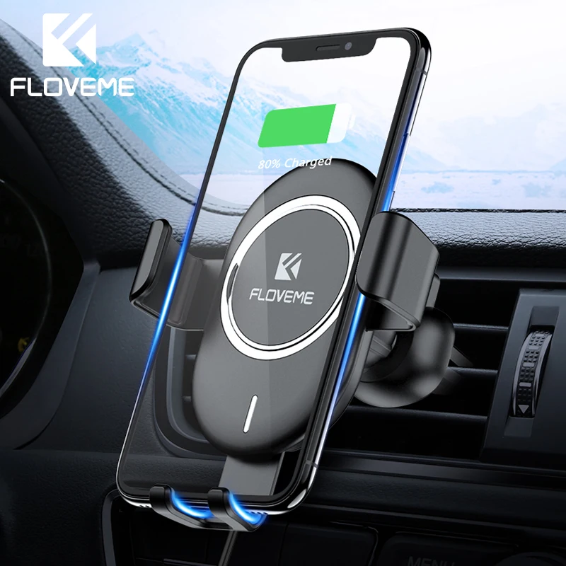 

FLOVEME Car Wireless Charger 10W Fast Wirless Charging USB Wireless Charge Car Gravity Holder Charger For iPhone Samsung HUAWEI