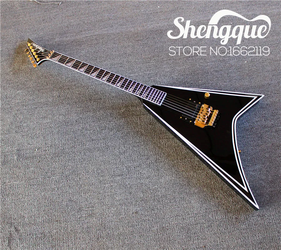 

Factory Custom 6 string guitar black v electric guitarra Electric Guitars muisical instrument shop