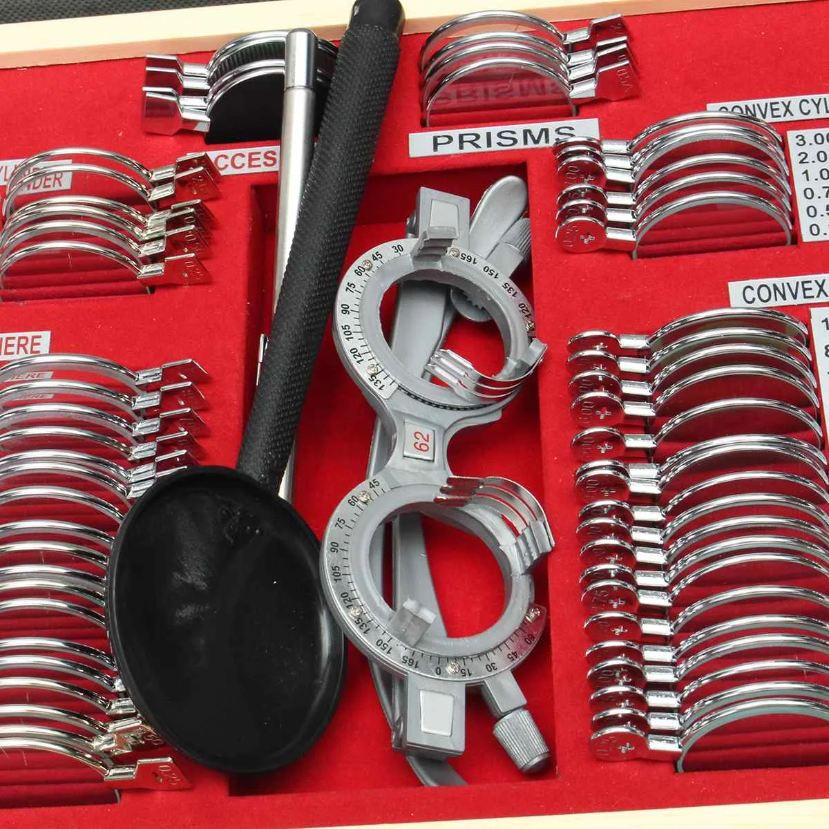 Najtaniej ZEAST 104 266Pcs soczewka optyczna próbny zestaw obiektywów Test oczu optometria trial futerał na okulary Metal Trim dowód Box aluminiowa obudowa