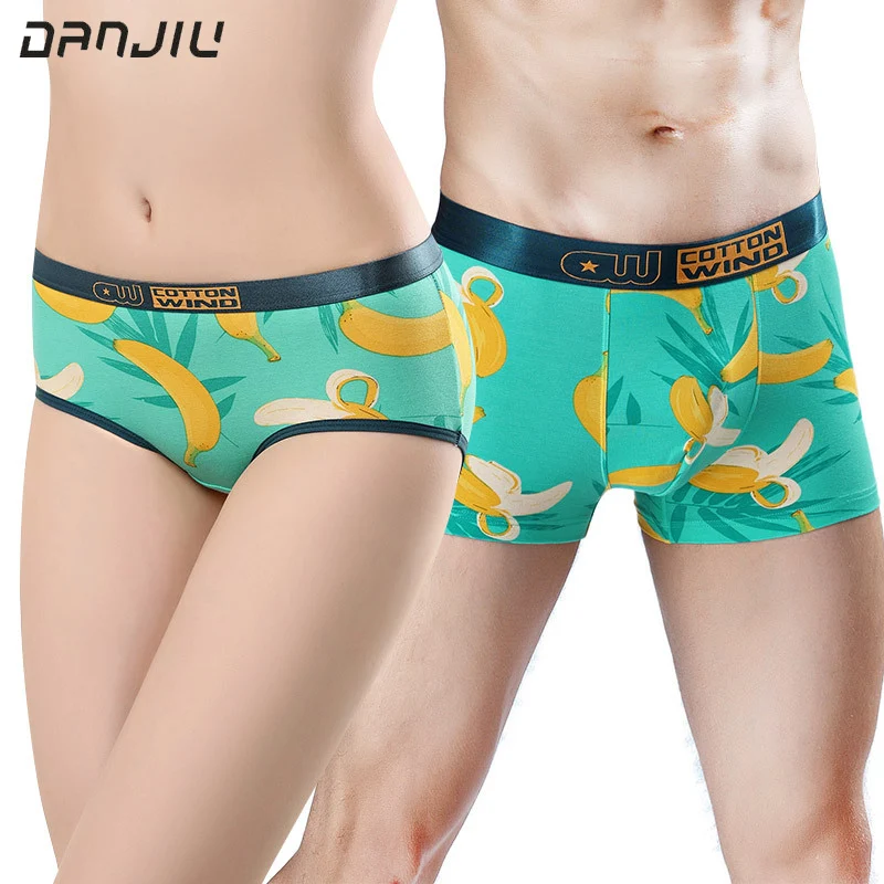 

DANJIU New Fashion Original Design Fruit Banana Men Underwear Personality Cotton Breathable Man Boxer Shorts Couple Underpants