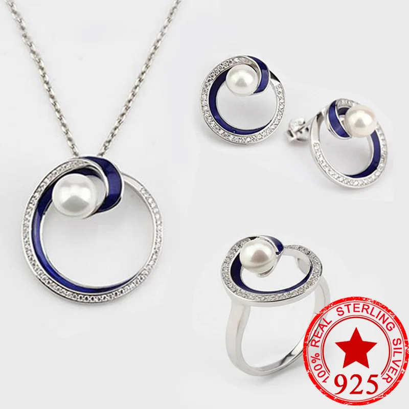 925 Euro stříbrné šperky pro ženy Sladká voda Perla Svatební zásnubní šperky pro ženy Svatební náhrdelník J3108S