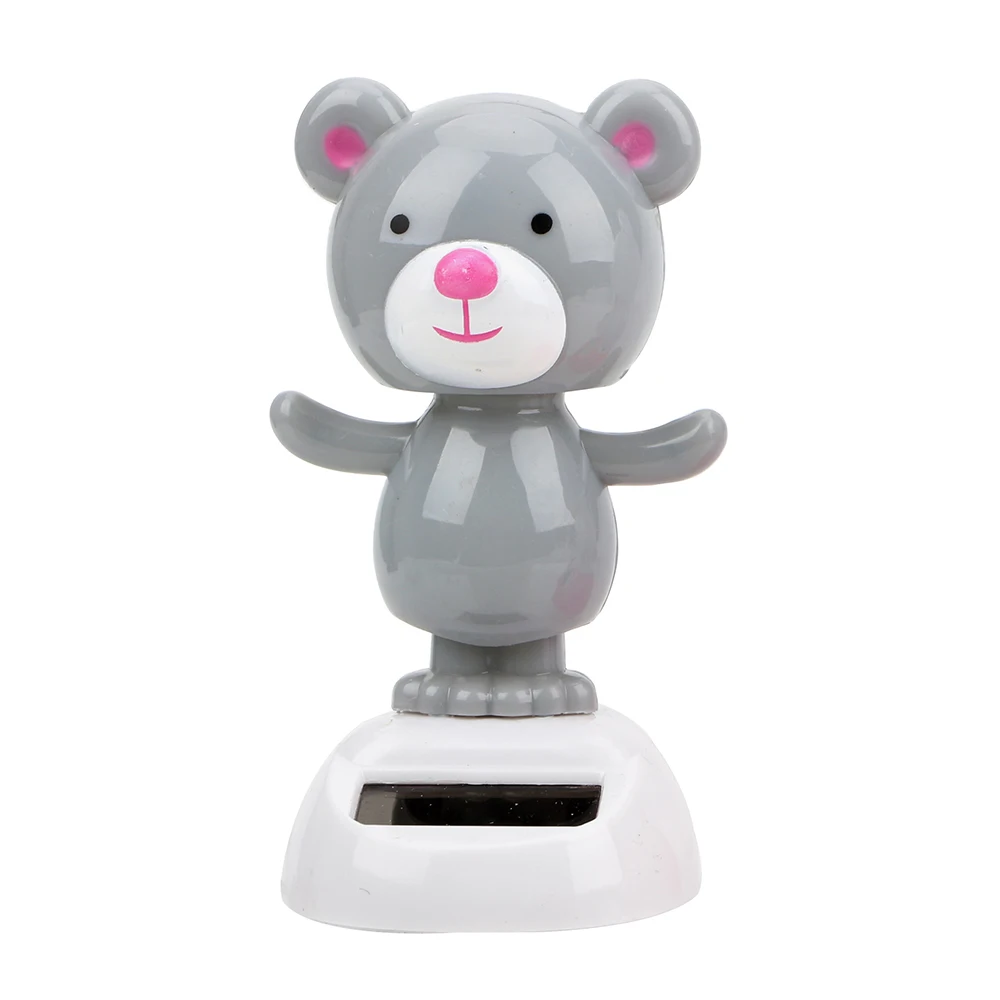 YOSOLO Swinging Bobble Doll Toy Interior Accessories Dashboard Decoration Car Ornament Solar Powered Cute Bear Dancing Toy