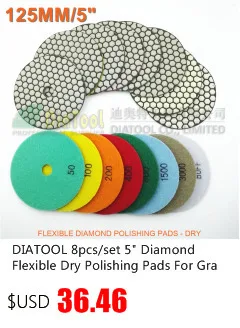 DIATOOL Back Pad For Diamond Polishing Pads With M14 Thread Diameter 3"/4"/5" , Rubber Based /Aluminum Based