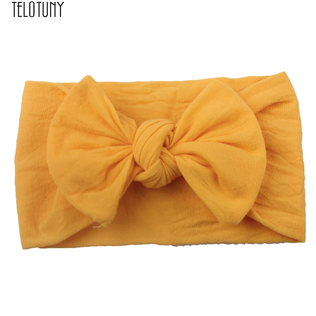 

TELOTUNY Baby Headwear Girls Baby Toddler Turban Solid Headband Hair Band Bow Accessories Girls beautiful Headband Sweet New J24