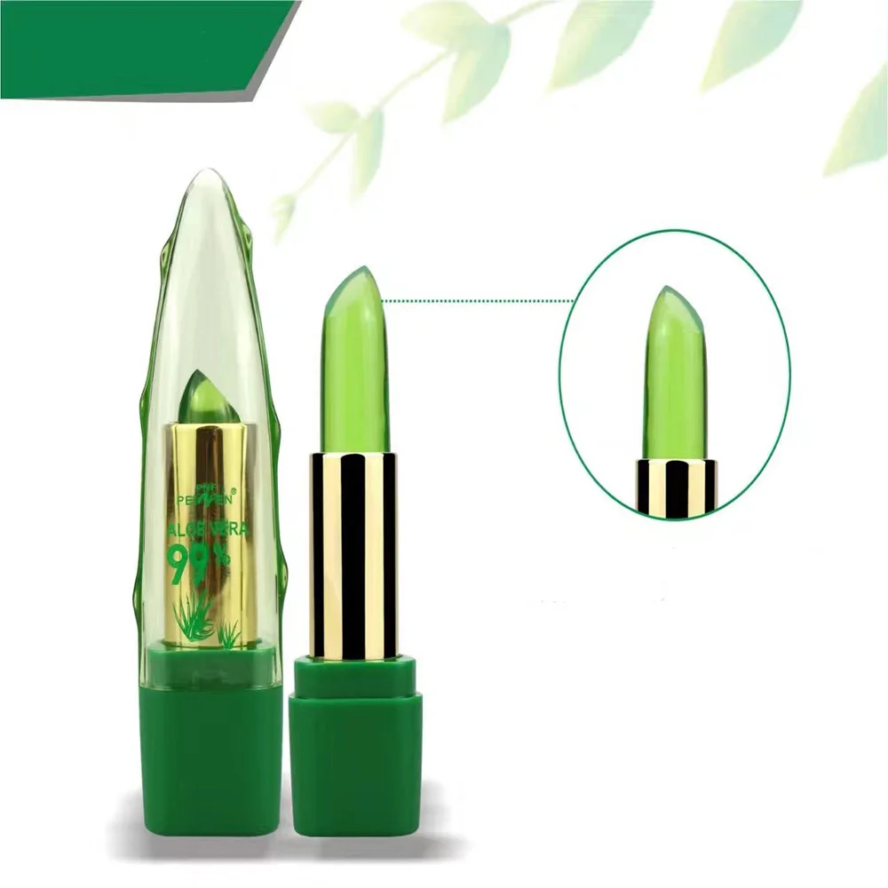 

Natural Aloe Vera Lip Balm Long Lasting Moisturizing Lipstick Temperature Color Changing Makeup Protection Lip Balm Care Makeup