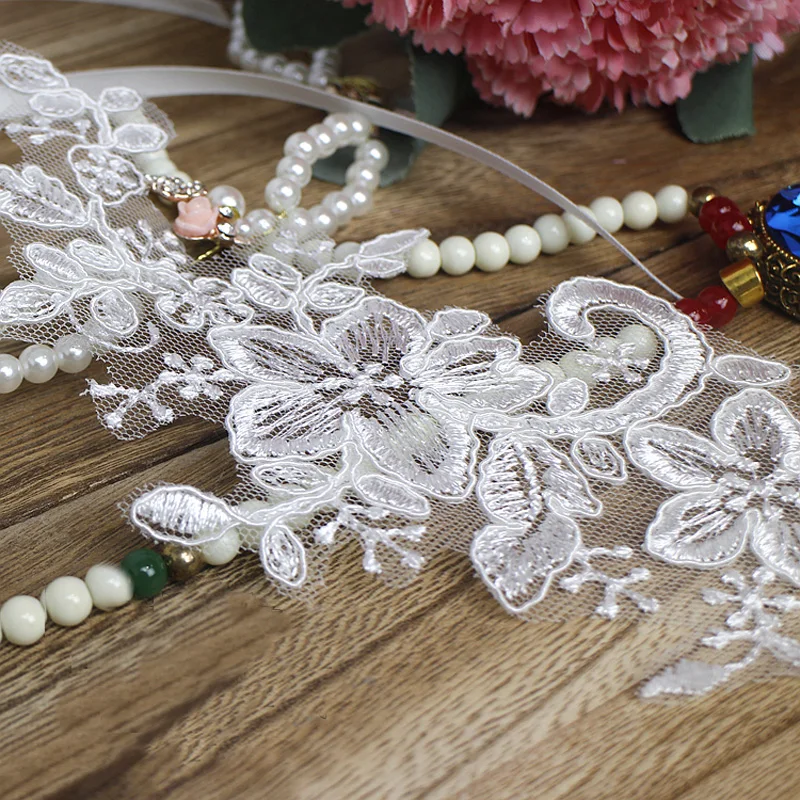 4 шт. Кружевная аппликация для одежды|lace applique sewing|white lace appliquelace fabric |