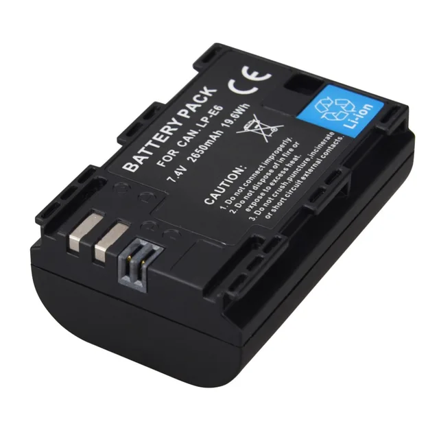 2650mAh LP E6 Digital Camera Battery For Canon EOS 5D Mark