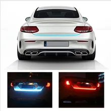 Miumiu Car RGB Motion LED Strip Lighting Rear Trunk Brake Tail Light Turn Signal Lights LED Strip Ice Bar Lamp Universal New