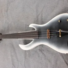 Белый и черный 5 Строка Электрический Скрипки 4/4 пламени Гитары формы Массив дерева Мощный звук fret 6-15