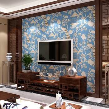 

Rushed Paysota Chinese Style 3d Wallpaper Classical Flowers Birds Bedroom Living Room Sofa Tv Setting Non-woven Wall Paper