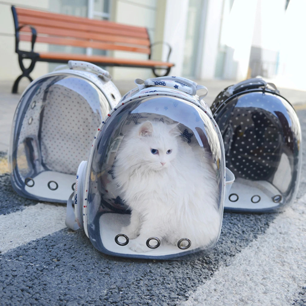 

Breathable Small Bag Pet Carrier Portable Outdoor Pet Travel Backpack Dog Cat Space Transparent Carrying Cage Cat Backpack