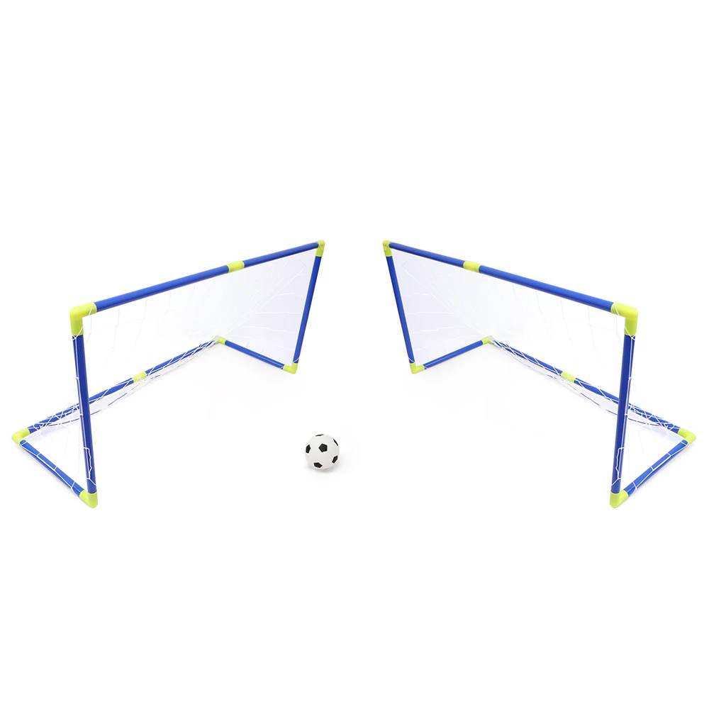

Child Portable Double Football Soccer Ball Goal Post Net Set Indoor Outdoor Sport Toy Fun Sports Games Toy Child Birthday Gift