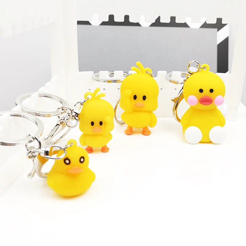 

Cute Dance Duck Keychain Yellow Duck Key Chain For Couples Women Boyfriend Gift Keyring Bag Pendant Trinket Friends Accessories