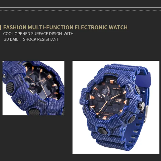 SMAEL Sport zegarek wojskowy zegarki mężczyźni Army Digital Writwatch LED 50m wodoodporny Zegarek męski zegarek prezent Colcks Darmowa wysyłka tanie i dobre opinie Quartz Wristwatches Complete Calendar Shock Resistant Rattrapante Stop Watch LED display Auto Date Water Resistant Back Light Chronograph Multiple Time Zone Alarm Perpetual Calendar SMAEL Sport zegarek wojskowy zegarki mężczyźni Army Digital Writwatch LED 50m wodoodporny Zegarek męski zegarek prezent Colcks Darmowa wysyłka tanie i dobre opinie Quartz Wristwatches Complete Calendar Shock Resistant Rattrapante Stop Watch LED display Auto Date Water Resistant Back Light Chronograph Multiple Time Zone Alarm Perpetual Calendar