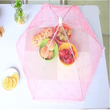 65 см диаметр анти мухи москитные кухонные инструменты для приготовления пищи крышка для еды Шестигранная Марля стол еда Чехлы зонтик стиль TB Sa