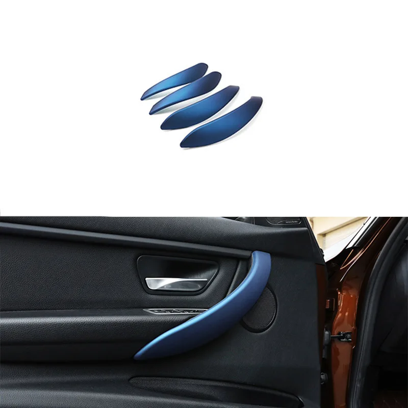 4x хромированная рама подходит для BMW 4 серии 4dr F36 15-17 и 3 серии F30 F31 GT F34 2013- внутренняя дверная ручка панель накладка