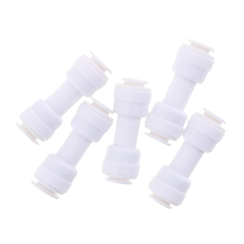 5Pieces 1/4 inch Pushfit Straight Ball Valve Connector Fitting - Fridge Pipe RO Water Reverse Osmosis Tubing | Обустройство дома