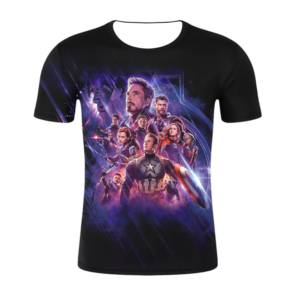 

New design t shirt men/women marvel Avengers Endgame 3D print t-shirts Short sleeve Harajuku style tshirt tops Brand Tee Shirt