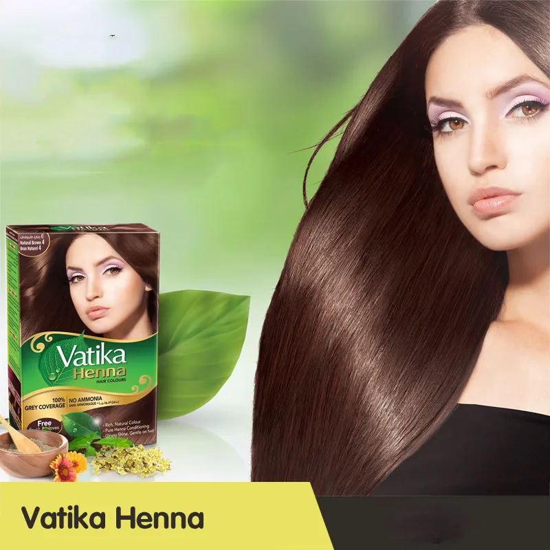 2boxes natural brown Vatika 2 Наборы высокое качество чистого натурального шелка краска для волос хна оттенок/хна для бровей, идеально подходит для волос, борода и брови 30 минутах быстрой краситель - Цвет: 2boxes natural brown