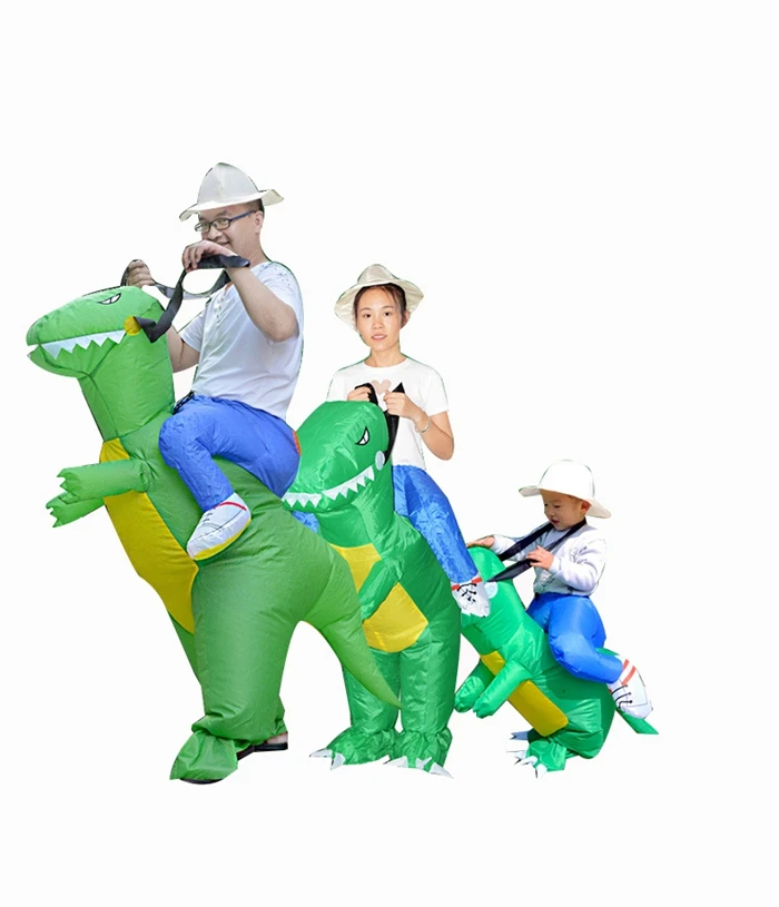 

Halloween Inflatable Walking Dinosaur Costume - Fan Operated 3 Sizes Cosplay Animal Dino Rider T-Rex