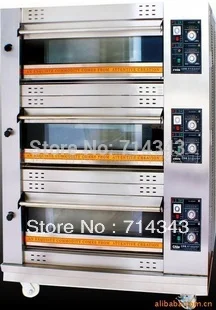 

3 layers 6 trays restaurant cake baking bakery gas oven, stainless steel Gas oven cake baking, Gas cookie baking oven