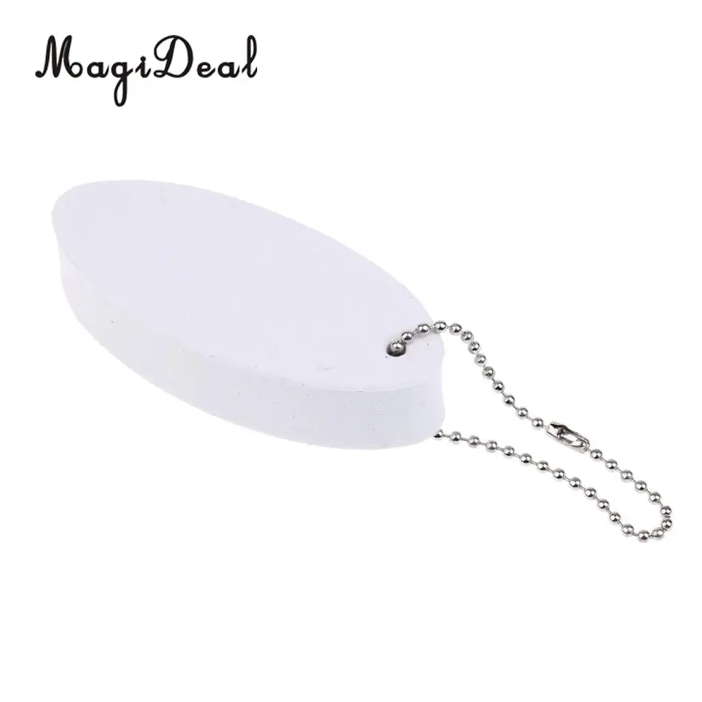 MagiDeal 5 Pieces Marine Outboard Swimming Floating Keyring Sailing Kayak Fishing- Surfboard White
