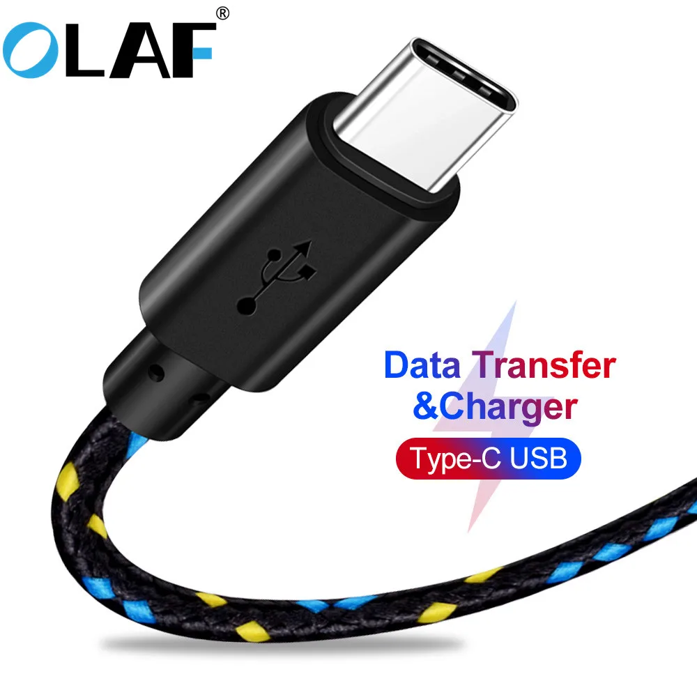 

USB Type C Cable for USB C Mobile Phone Cable Fast Charging Type C Cable for USB Type-C Nylon Braided data cord 50cm/ 1m/2m/3m