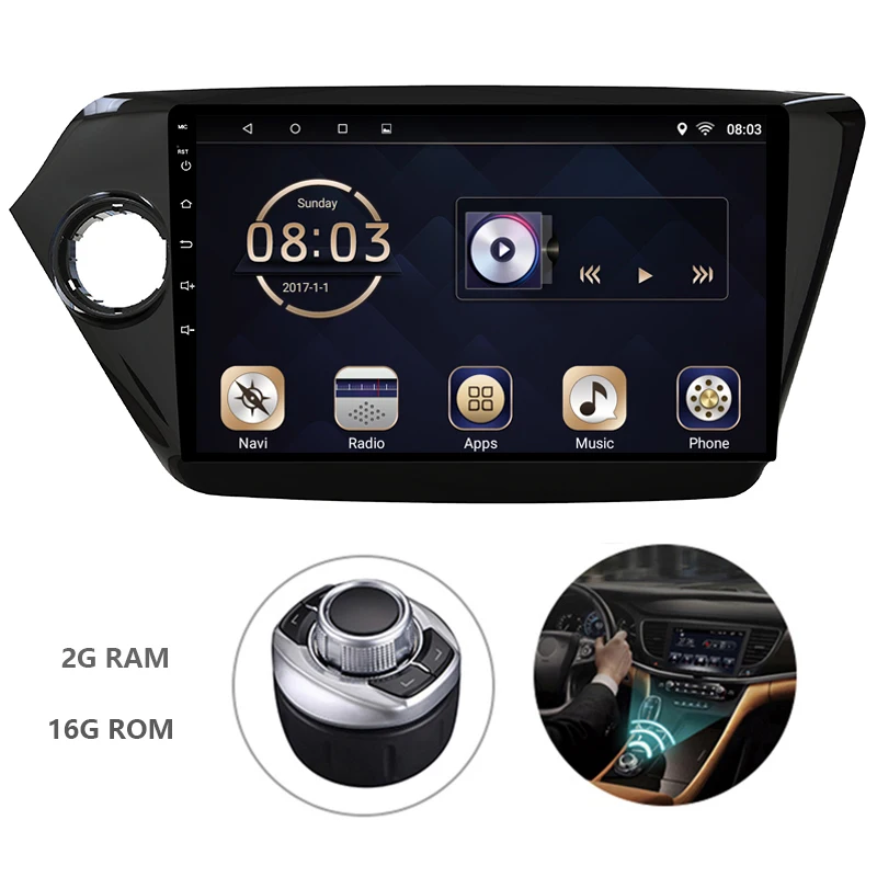 

Android 7.1 1din Car DVD Multimedia Player Autoradio For KIA K2 2015-2016 GPS Navigation System With Carplay Mirror Link