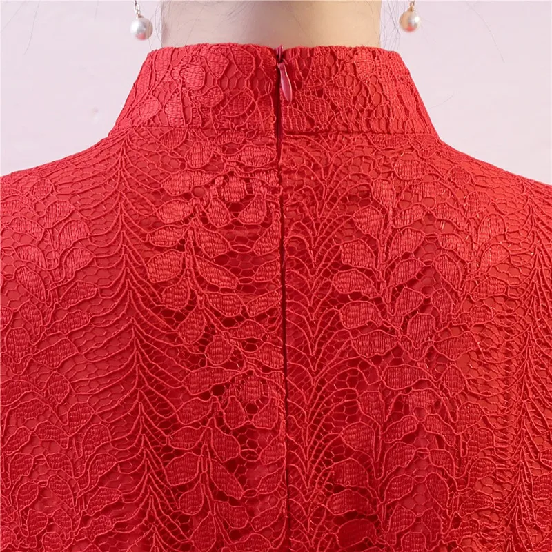 Шанхай история китайский Qipao Кружева Cheongsam национальный тренд китайский стильное платье традиционное китайское платье для женщин