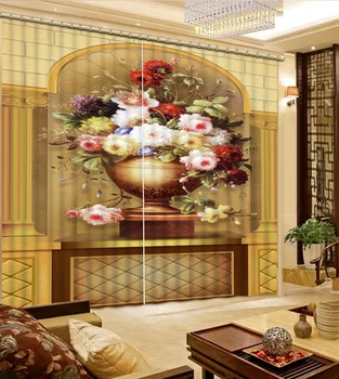 

NoEnName_Null High Quality 3D Printing Curtains Lifelike Visual Enjoyment Bedroom Living Room Sunshade Window Curtain CL-D138