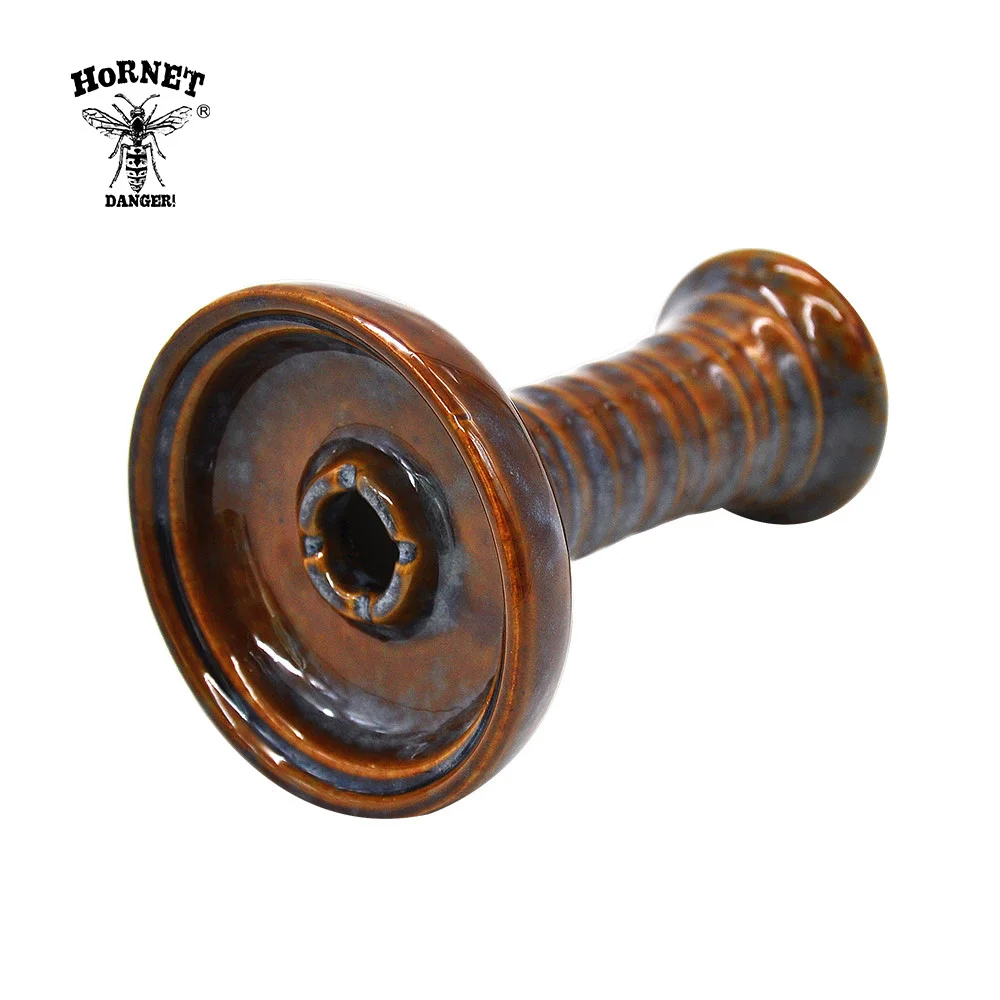 Керамическая чаша для кальяна HORNET ручной работы с одним отверстием диаметр 85 мм