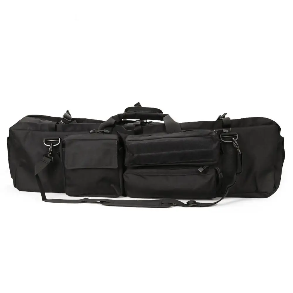 Тактическое оборудование 95 см военный охотничий рюкзак страйкбол квадратный пистолет сумка защитный чехол ружейный рюкзак - Цвет: Черный цвет