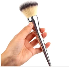 Brand it Professional high quality face Makeup Brush hot sale Powder Silver Color Handle Cosmetic Large Beauty Brush with logo