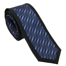 Галстуки coahella темно-синие в клетку с черным окаймленным дизайном шейный платок из микрофибры обтягивающий галстук 6 см