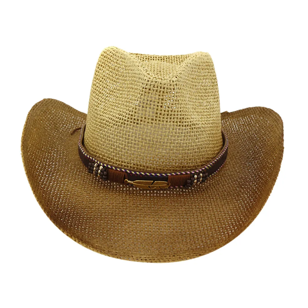 Мужская шляпа sombrero унисекс ковбойские шапки для женщин Пляжная соломенная