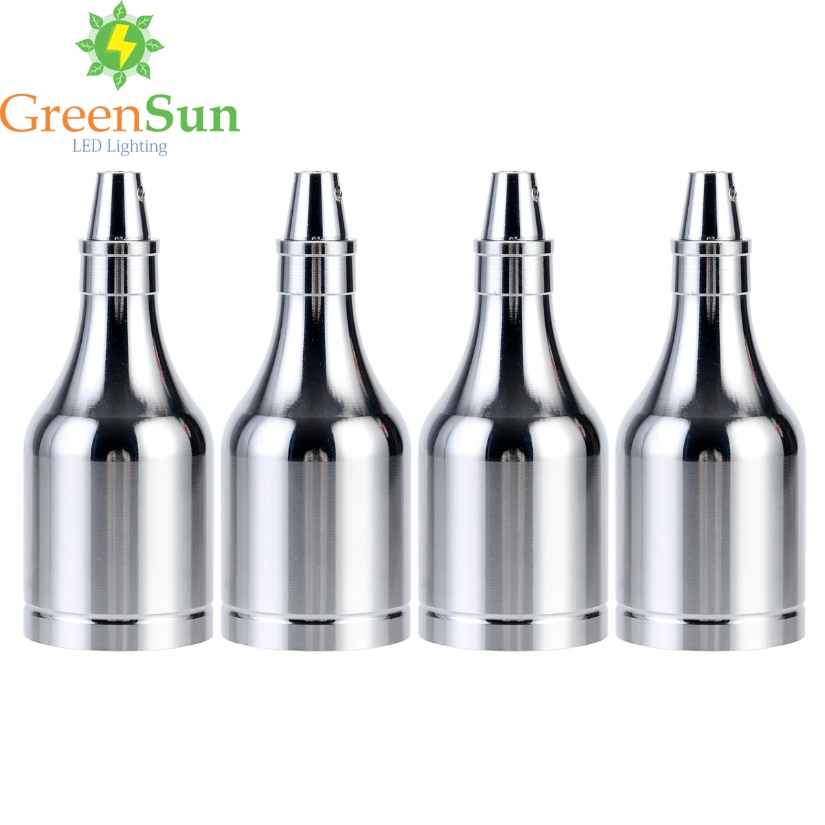 Chrome Color GreenSun 4 шт. античная латунь E27/E26 Потолочный подвесной светильник Медь держатель светильник подвесная штепсельная розетка фитинг 110 V-250 V Светодиодные лампы для адаптера переменного тока - Цвет: Chrome Color