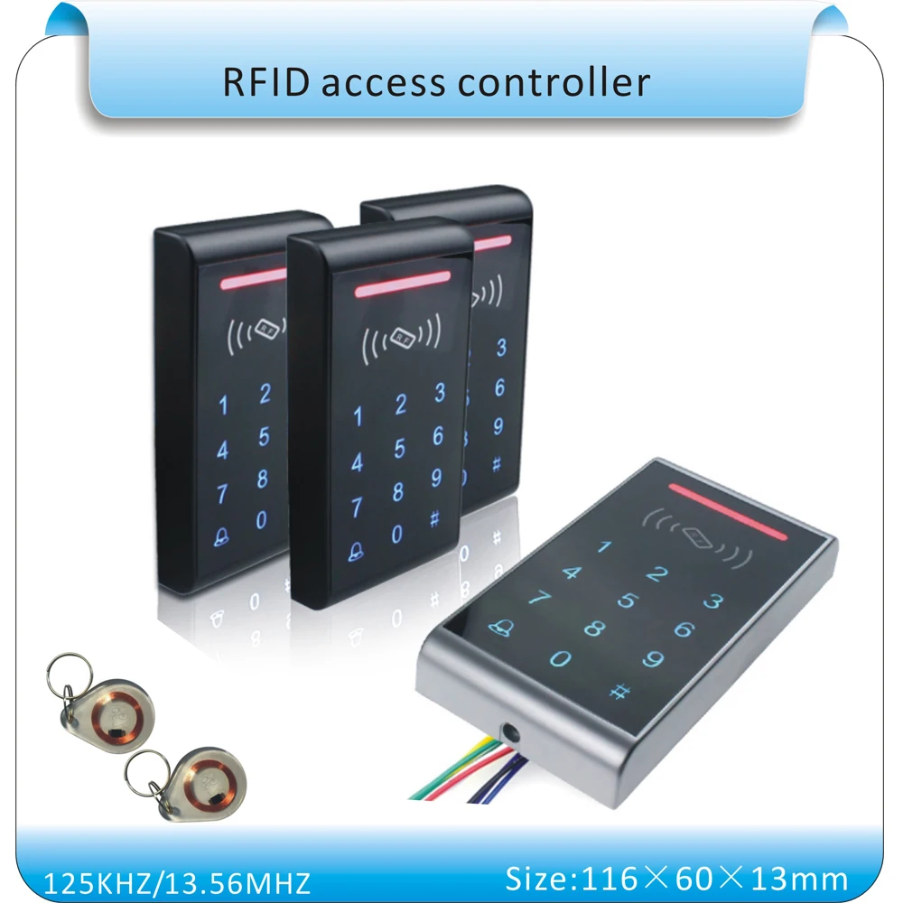 Sy-k3 синий светодиодный сенсорный клавиатура 125 кГц RFID система контроля доступа сенсорный номер клавиатура поддержка wg26 порт+ 10 шт. брелоков