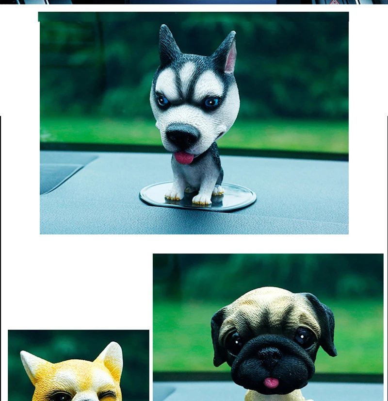 Собака трясущийся автомобиль орнамент 3D милая наклейка s корги Хаски трясущийся головой кукла собака автомобиль кивая собака внутренняя животное креативная наклейка